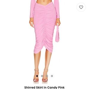 Norma Kamali shirred skirt